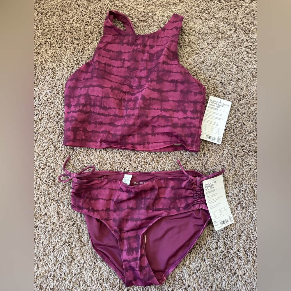 Athleta purple crop bikini - NEW with tags